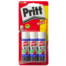 Pritt Glue Stick, 22 g - Pack of 3