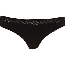 River Island Womens Black mesh insert bikini bottoms