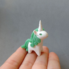 Green Jade Gemstone Unicorn Figure