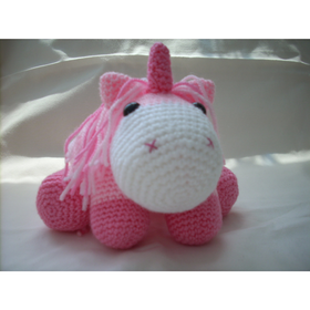 Crochet, Amigurumi Unicorn pink, soft toy