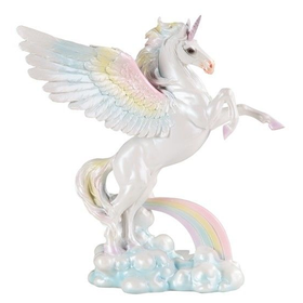 9.75" Winged Unicorn Statue Fantasy Magic Figurine Collectible Decor Fantasy