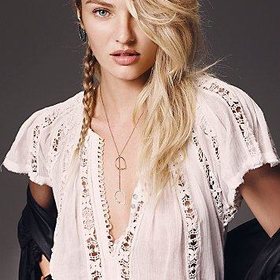 Free People Womens FP ONE Flower Chain Top