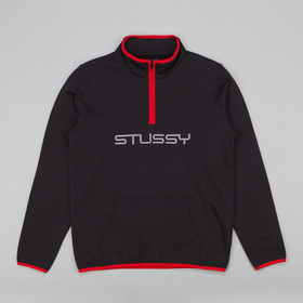 Stussy Piping Mock Neck Sweatshirt - Black