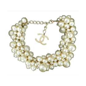 Chanel Spring 2013 Runway Multi Pearl Choker Necklace