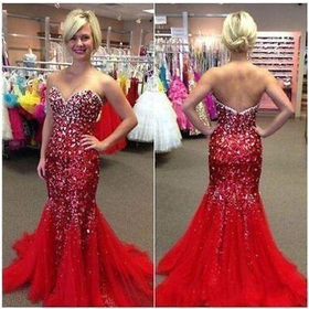 Long Mermaid Formal Prom Dresses Party Ball Evening Pageant Wedding Gown