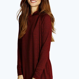 Kali Slouch Hooded Knit Lounge Dress