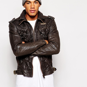Superdry Ryan Leather Jacket | ASOS