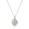 Silver Diamond Accent Moon "I Love You to the Moon and Back" ...