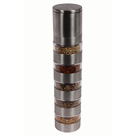 Gourmet Spice Grinder Tower with 5 Stacking Jars