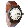 Luno Wear Men's Wood Watch, Wood and Genuine Leather, The...
