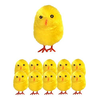 10 x Mini Plush Yellow Chicks Easter Egg Decorations