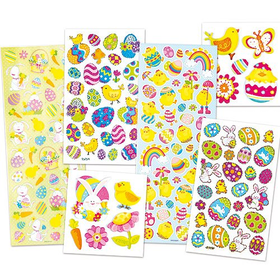 Easter Sticker Value Pack with Assorted Stickers for Kids Card Making