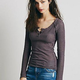 Free People Womens Rag Tag Henley