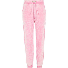 River Island Girls pink heart joggers