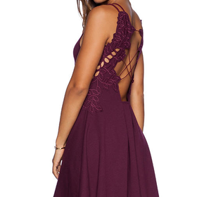 Free People Cha Cha Ponte Like A Dream Dress in Wine