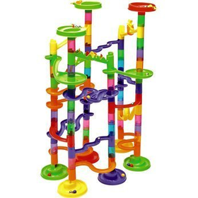 XStunt Super Deluxe Marble Race Large Construction Edition includes 75 Building Blocks