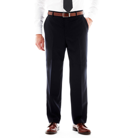 ArrowÂ® Black Herringbone Suit Pants