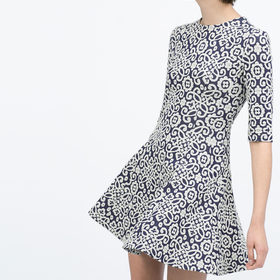 Jacquard flared dress