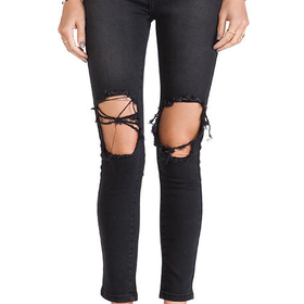 UNIF Peach Pit Skinnies in Black