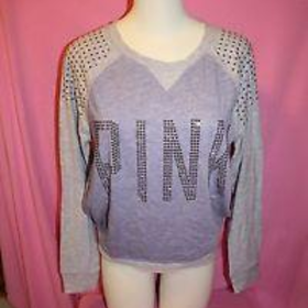 VICTORIA'S SECRET ~ VS ~ LOVE PINK SWEATSHIRT BLING ~ SMALL