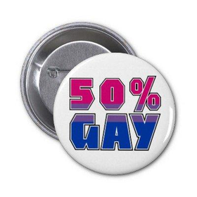 50% Gay Buttons from Zazzle.com