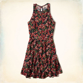 Trestles Beach Floral Skater Dress