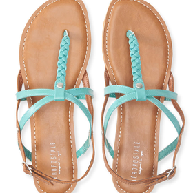 Aeropostale Colorblock T-Strap Sandal