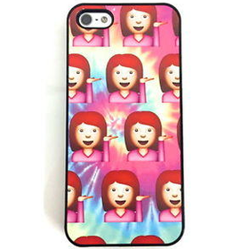 SASSY GIRL EMOJI PASTEL TIE DYE iPhone 6 5 5s 5C 4 4S Phone Cover HARD CASE