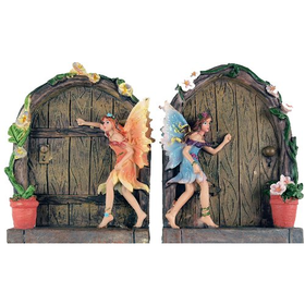 Set Of 2 Magical Lucky Fairy Secret Garden Door Ornaments