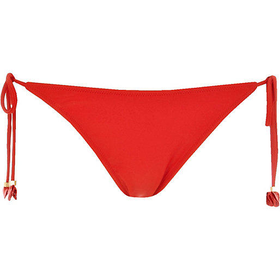 River Island Womens Red 3D rhinestone bow bikini bottoms