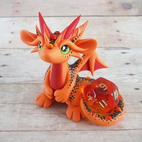 Speckled Orange Dice Dragon