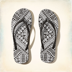 Pattern Rubber Flip Flops