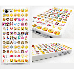 Emoji iPhone 4,4s, 5C, 5S,5, glossy cover Case,Tie Dye,Alien,princess,monkey,