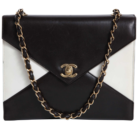 Vintage Chanel Black and White Handbag