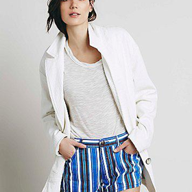 Free People Womens Blue Crush High Rise Short