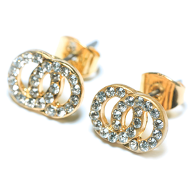 Circle Stud Earrings | Sparkly Dainty Earrings
