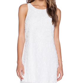 New Friends Colony Shift Dress in White