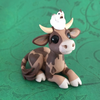 Cocoa Cow Sculpture by Dragons and Beasties