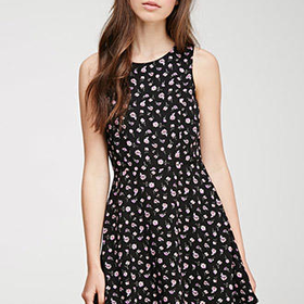 Ditsy Floral A-Line Dress