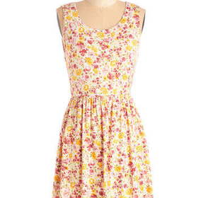 ModCloth Mid-length Sleeveless A-line Brighten the Mood Dress