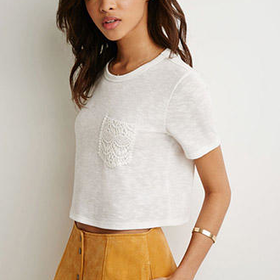 Crochet-Pocket Crop Top