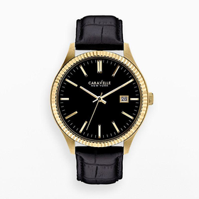 Caravelle New York by Bulova Watch - Men's Leather