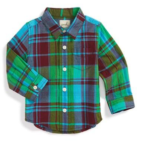 Boy's Peek 'Dawson' Plaid Woven Shirt,