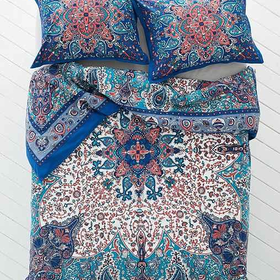 Plum & Bow Dandeli Medallion Duvet Cover - Blue