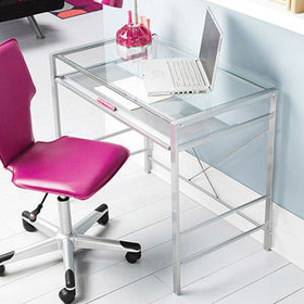 Walmart: Mainstays Glass-Top Desk and Desk Chair, Multiple Colors