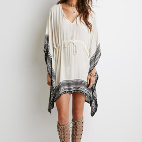 Tribal Print Poncho Dress