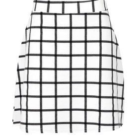 Vicki Grid Check A Line Mini Skirt