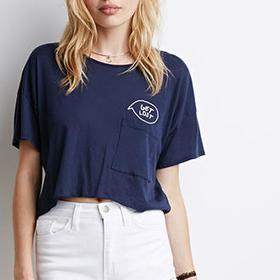 Get Lost Pocket Crop Top