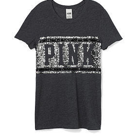 Bling Crewneck Tee - PINK - Victoria's Secret