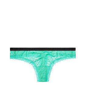 Leopard Lace Thong Panty - PINK - Victoria's Secret